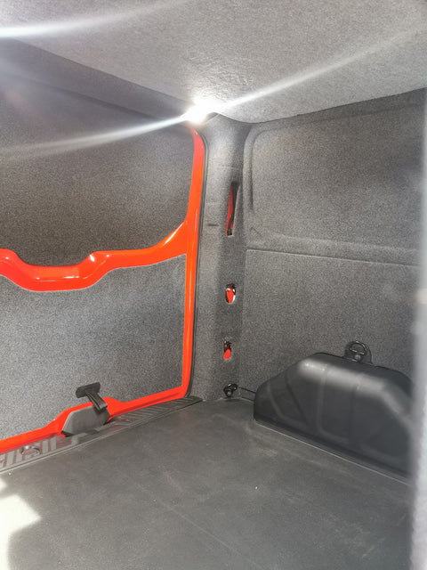 Carpet lining campervan