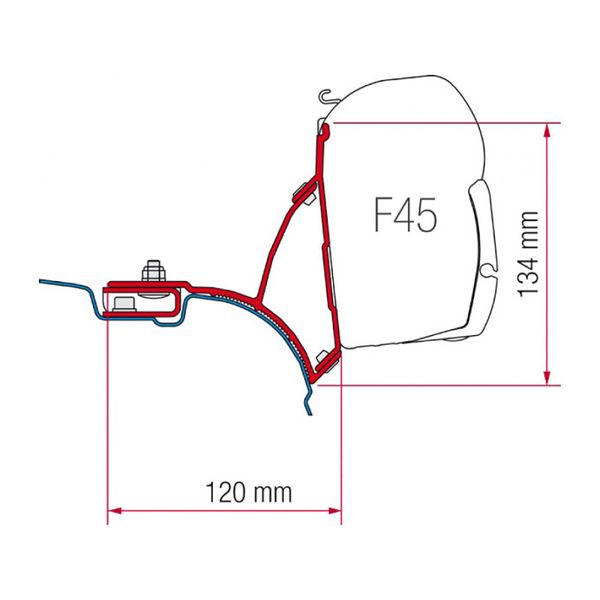 Fiamma F45S Awning Brackets - VW T5 / T6