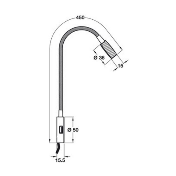 Light - Flexible Reading - with USB - Black